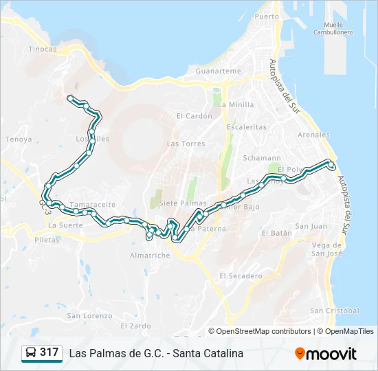 317 Bus Line Map