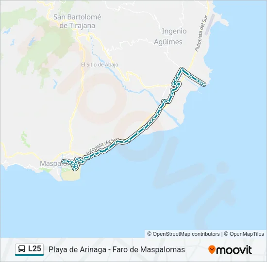 L25 Bus Line Map