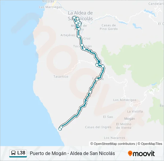 L38 Bus Line Map