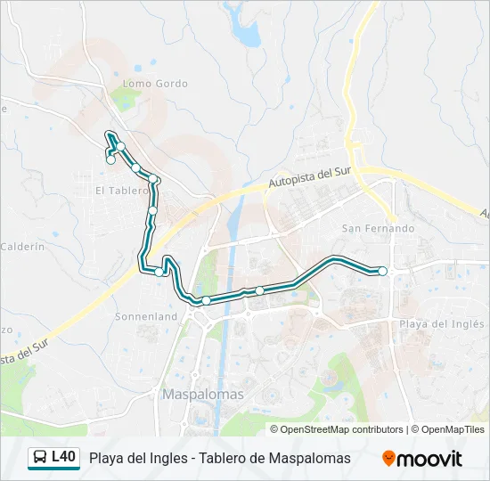 L40 Bus Line Map