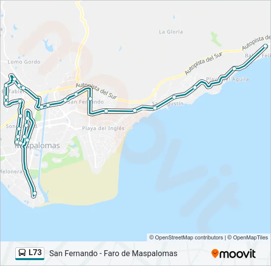 L73 Bus Line Map