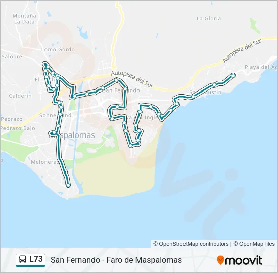 L73 Bus Line Map
