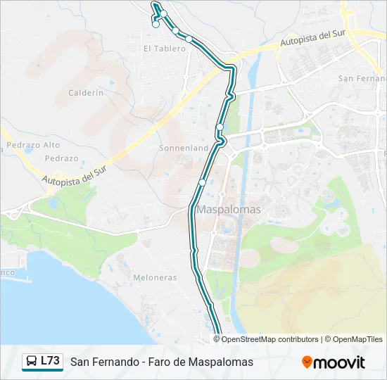 L73 Bus Line Map
