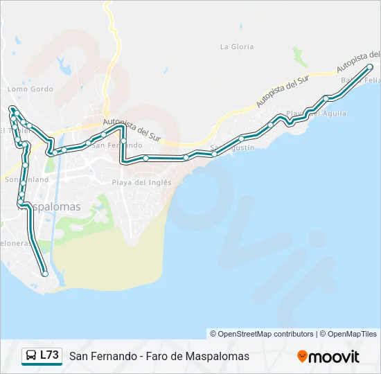 L73 Bus Line Map