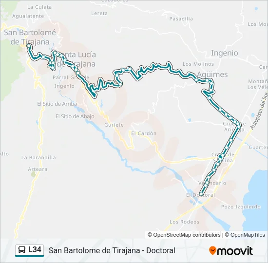 L34 Bus Line Map