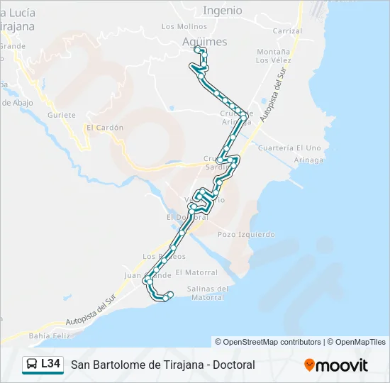 L34 Bus Line Map