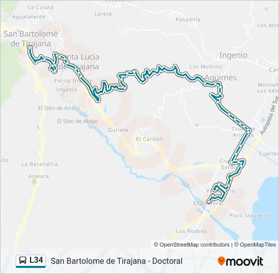 L34 Bus Line Map