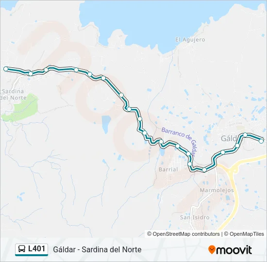 L401 Bus Line Map