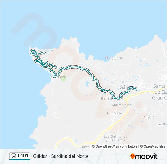 L401 Bus Line Map