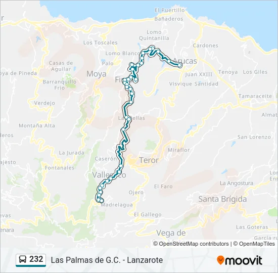232 Bus Line Map