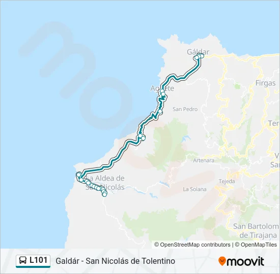 L101 Bus Line Map