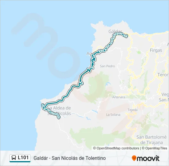 L101 Bus Line Map