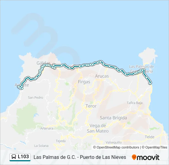 L103 Bus Line Map