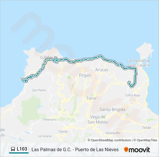 L103 Bus Line Map