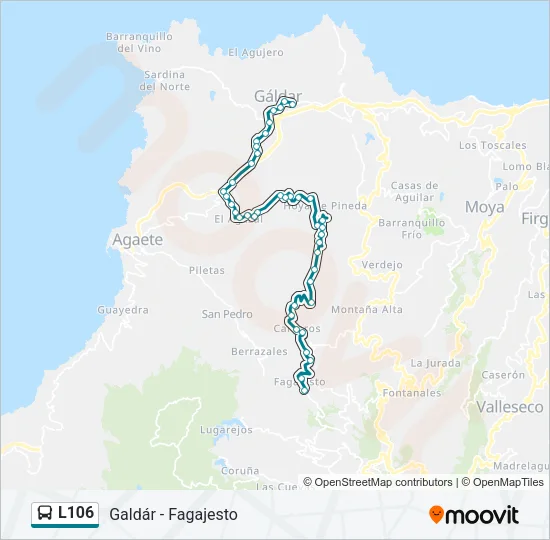 L106 Bus Line Map