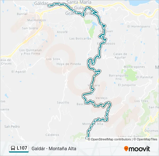 L107 Bus Line Map