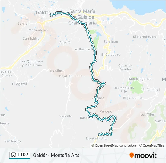 L107 Bus Line Map