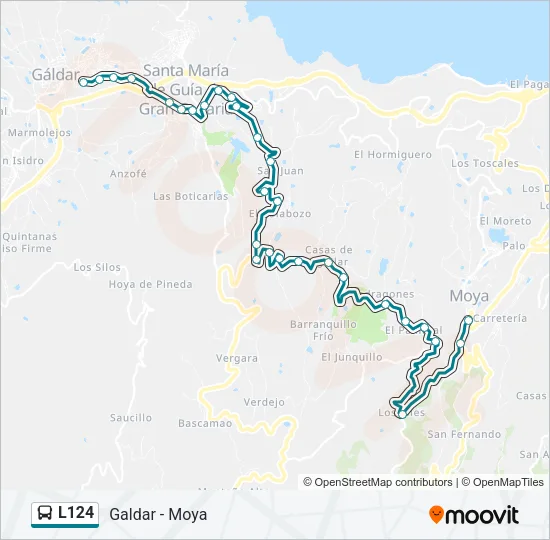 L124 Bus Line Map