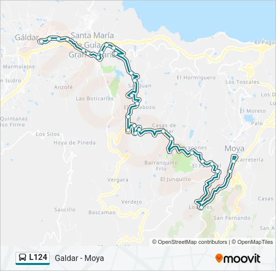 L124 Bus Line Map