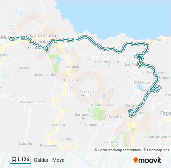 L126 Bus Line Map