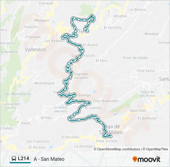 L214 Bus Line Map