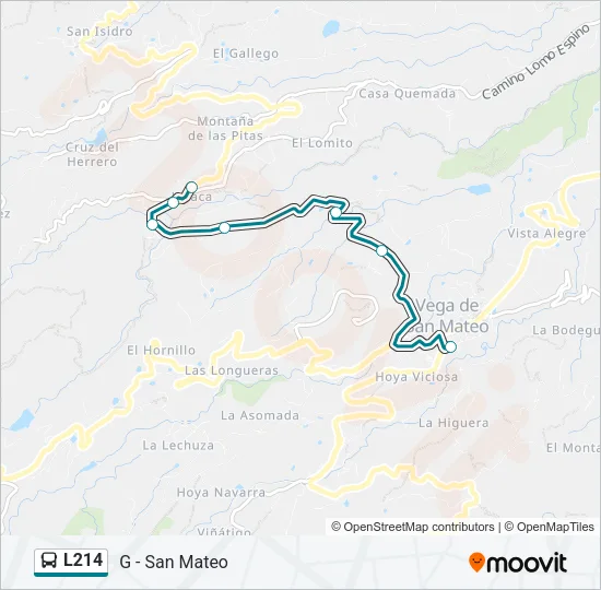 L214 Bus Line Map