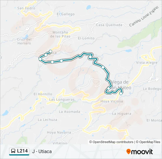 L214 Bus Line Map