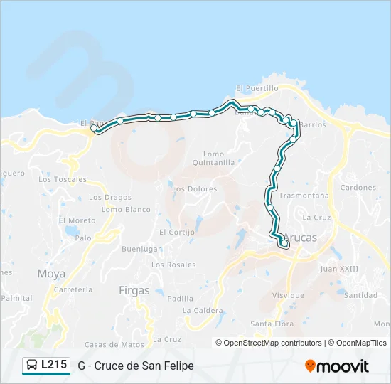 L215 Bus Line Map