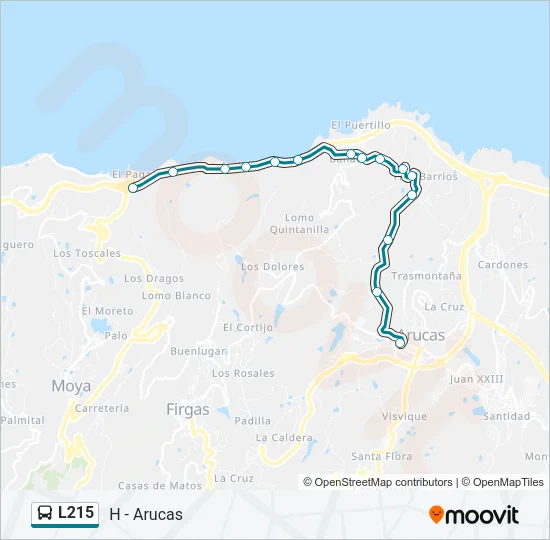 L215 Bus Line Map