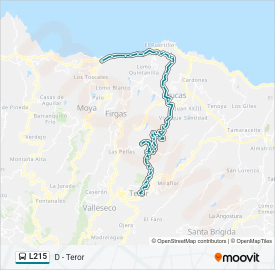 L215 Bus Line Map