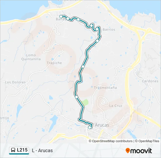 L215 Bus Line Map