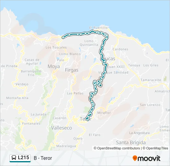L215 Bus Line Map