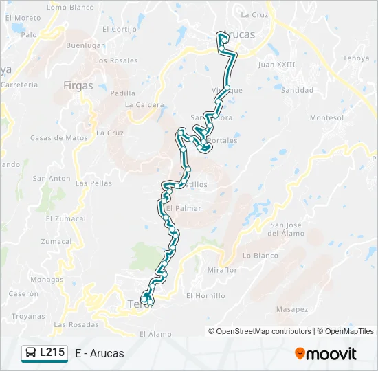 L215 Bus Line Map