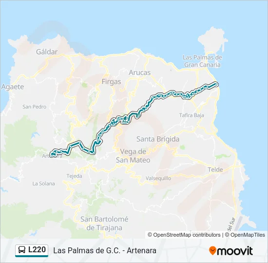 L220 Bus Line Map