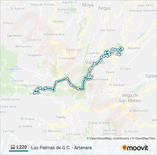 L220 Bus Line Map