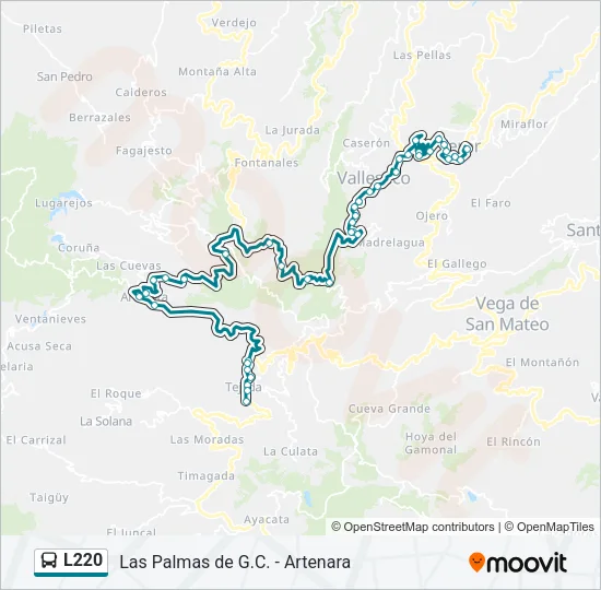 L220 Bus Line Map