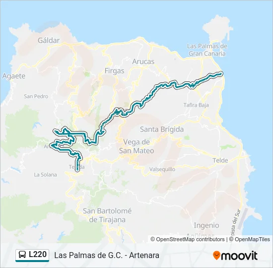 L220 Bus Line Map