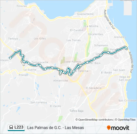 L223 Bus Line Map