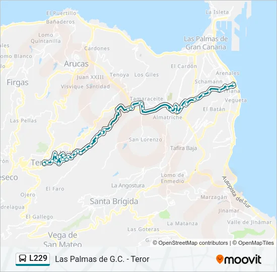 L229 Bus Line Map