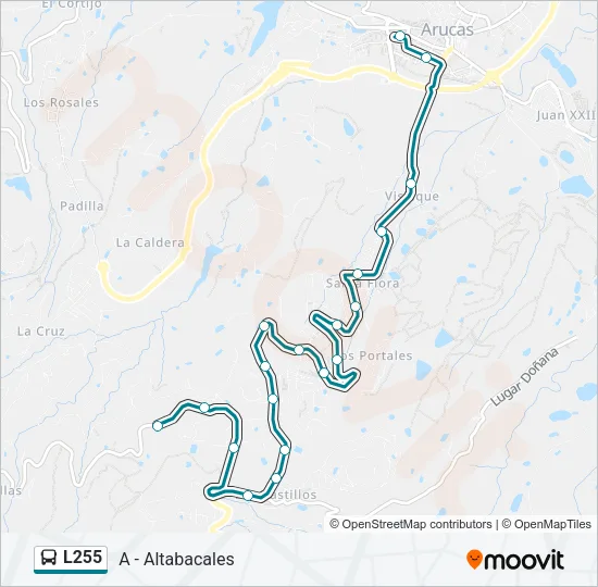 L255 Bus Line Map