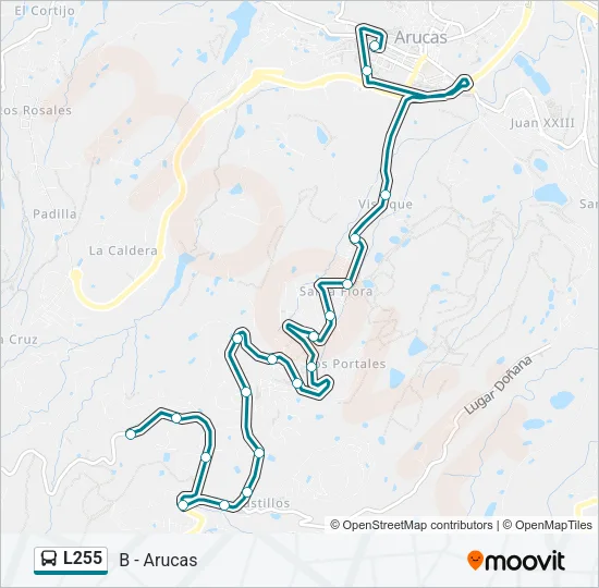 L255 Bus Line Map