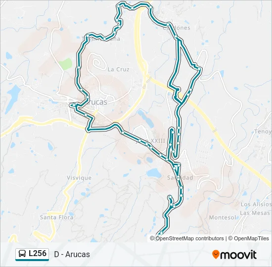 L256 Bus Line Map