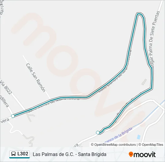 L302 Bus Line Map