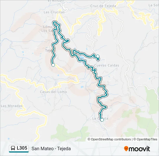 L305 Bus Line Map