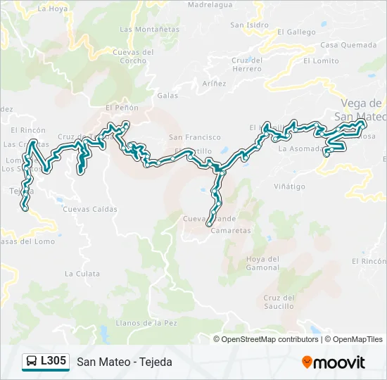 L305 Bus Line Map