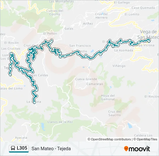 L305 Bus Line Map