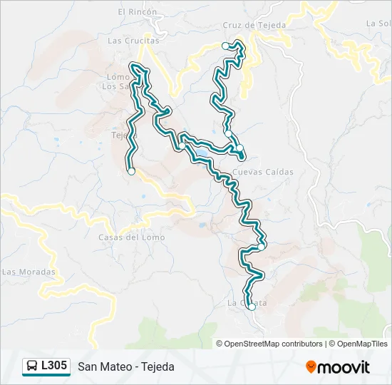 L305 Bus Line Map