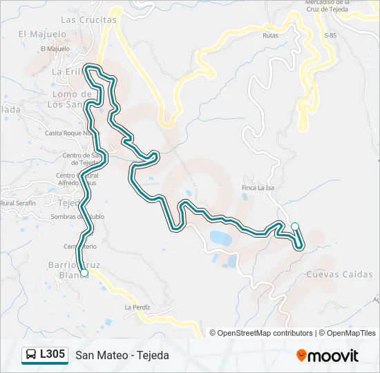 L305 Bus Line Map