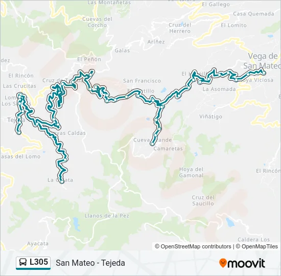 L305 Bus Line Map