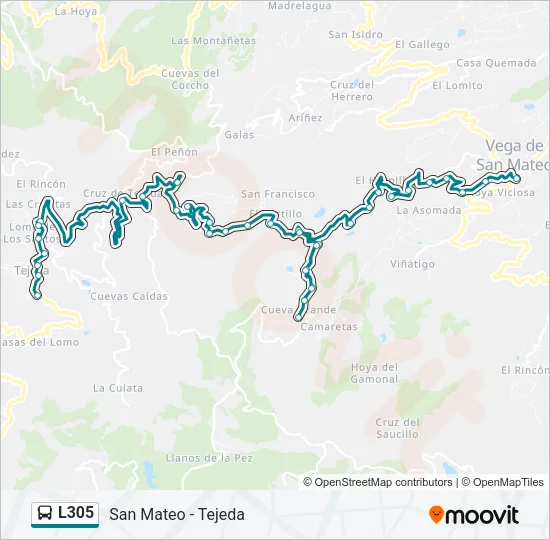 L305 Bus Line Map